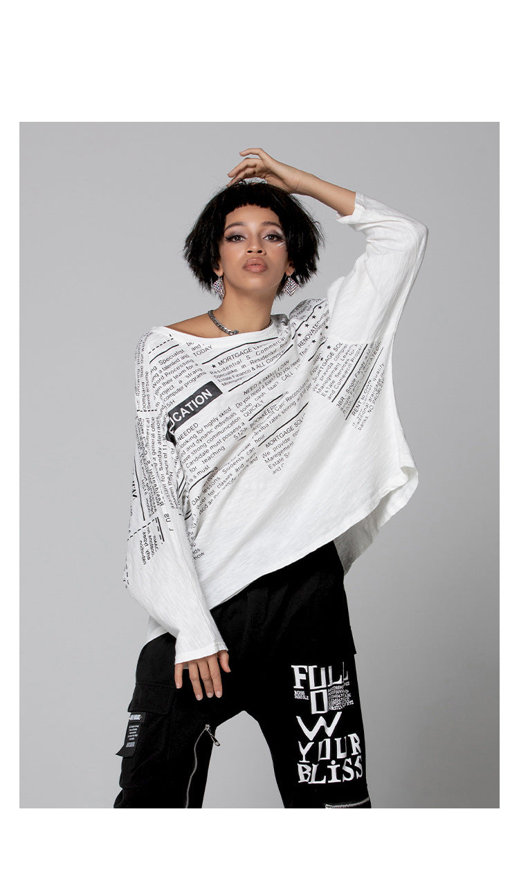 Letter Print Loose T-Shirt