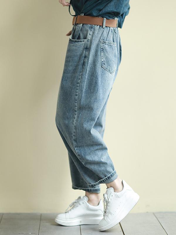 Loose Washable Casual Jean Pants