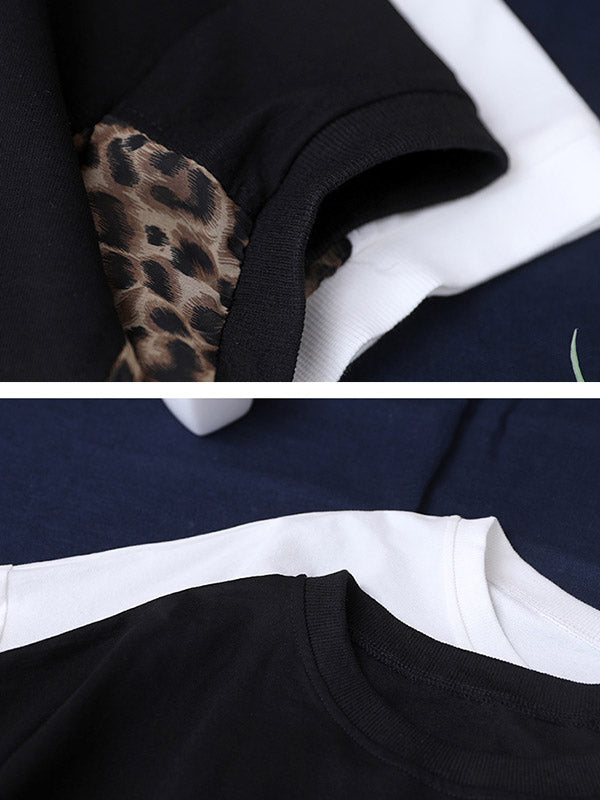 Original False Two Leopard T-Shirts Tops