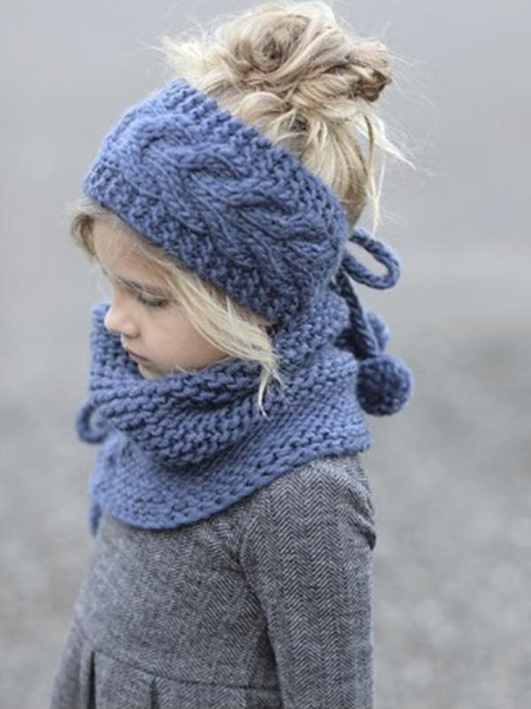 Two-piece Handmade Knitted Scarf&Hat Accessories