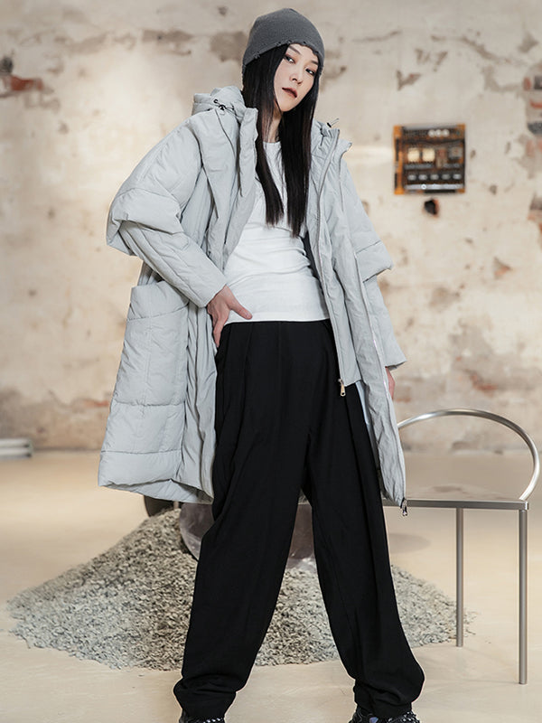 Simple Loose Fake Two-Piece Thicken Cotton Outwear