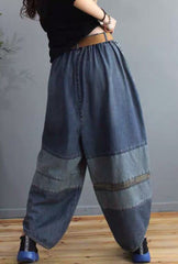 Loose Patchwork Loose Jeans Pants