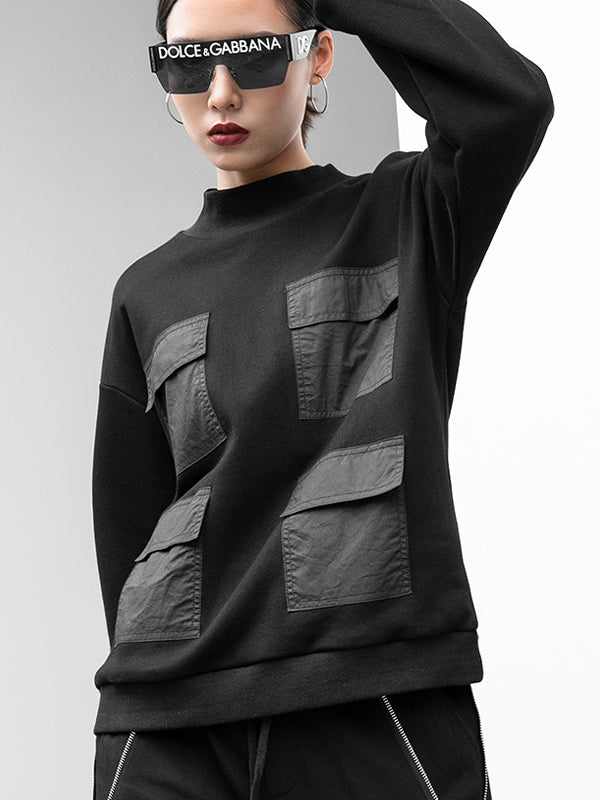Women Round Neck Pullover Sweatshirt