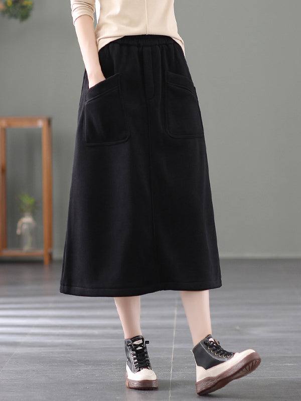 Retro Loose Thicken Knitted Skirt