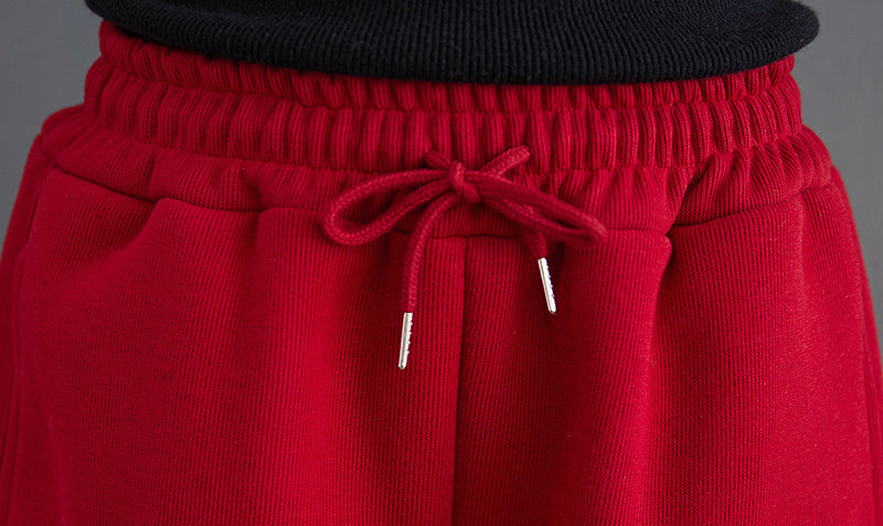 Loose Solid Color Fleece Harem Pants