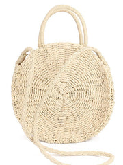 Round Straw Plaited Article Bohemia Bag