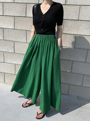 Loose Wide-leg Linen Pants