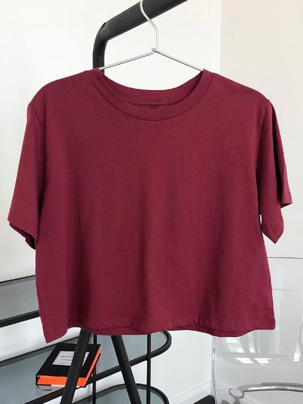 Loose Chic Solid Simple Comfortable Short T-Shirts