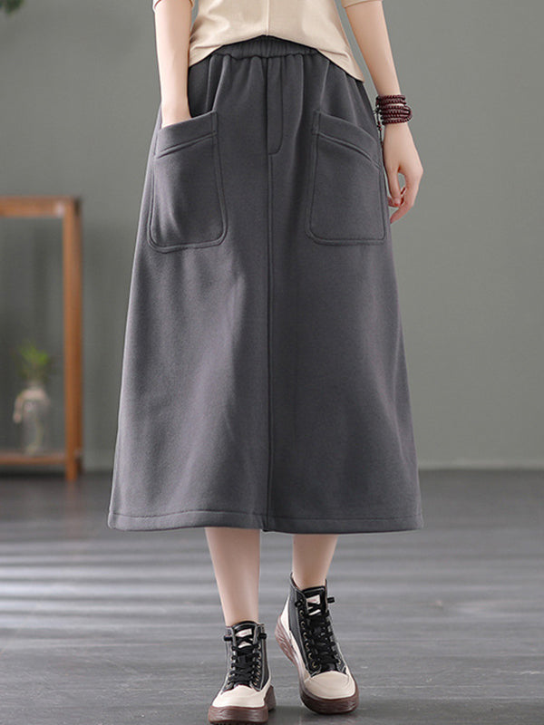 Retro Loose Thicken Knitted Skirt