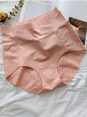 3Pcs Vacation Casual High-Waisted Lace Lace Panties
