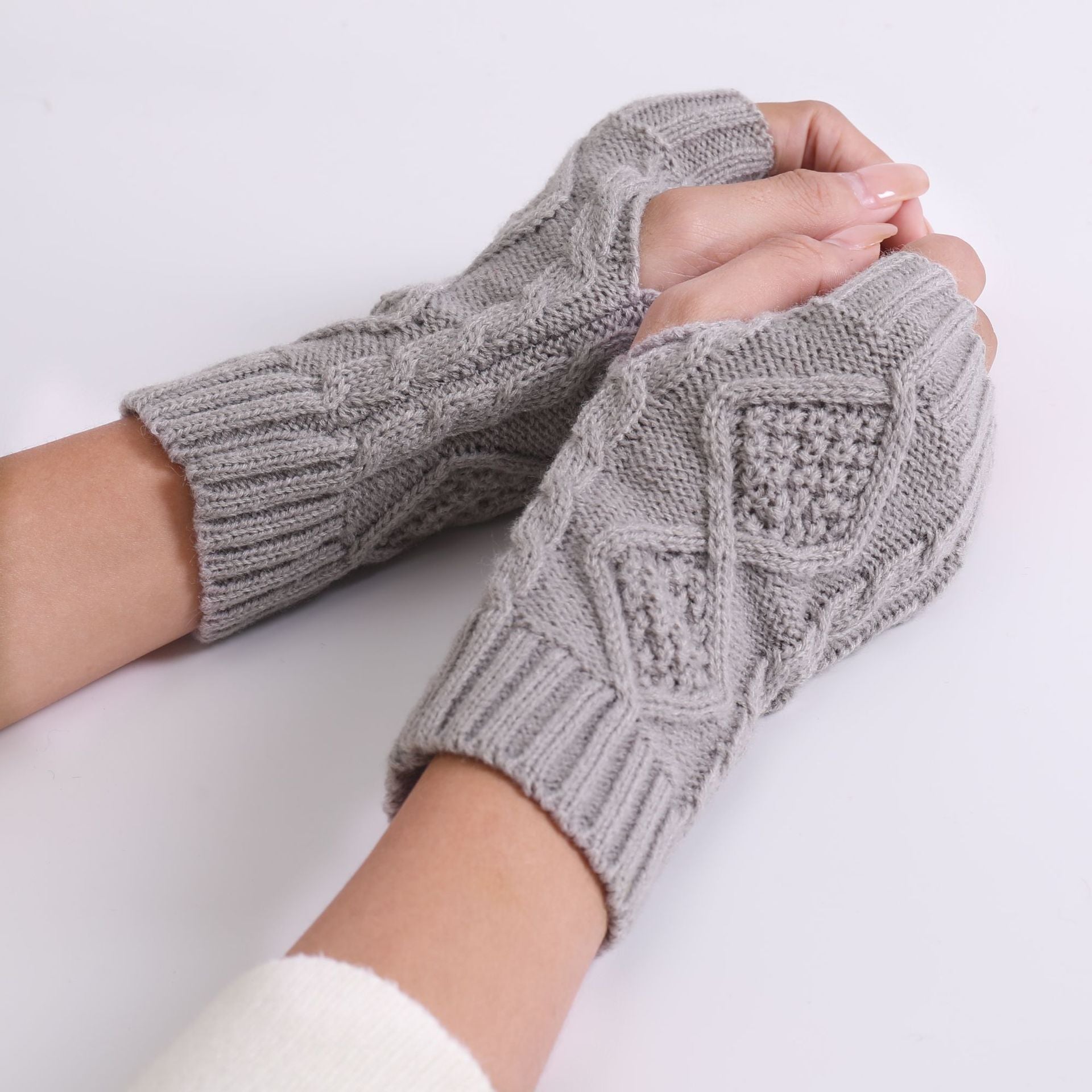 Retro Plaid Half Fingerless Gloves