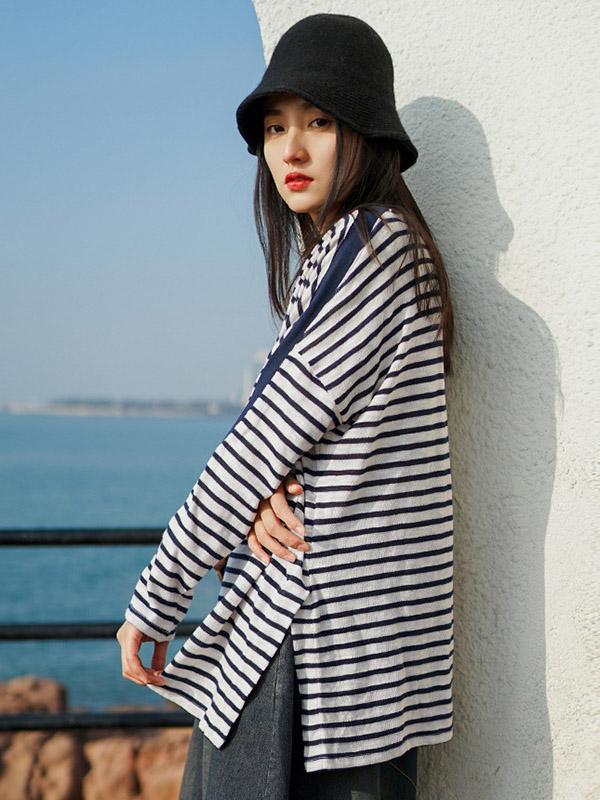 Striped Long-Sleeved T-Shirt