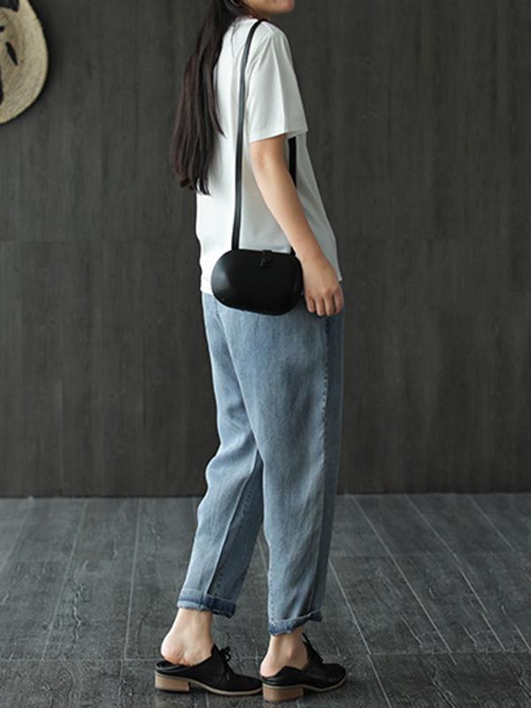 Loose Simple Comfortable Jean Harem Pants