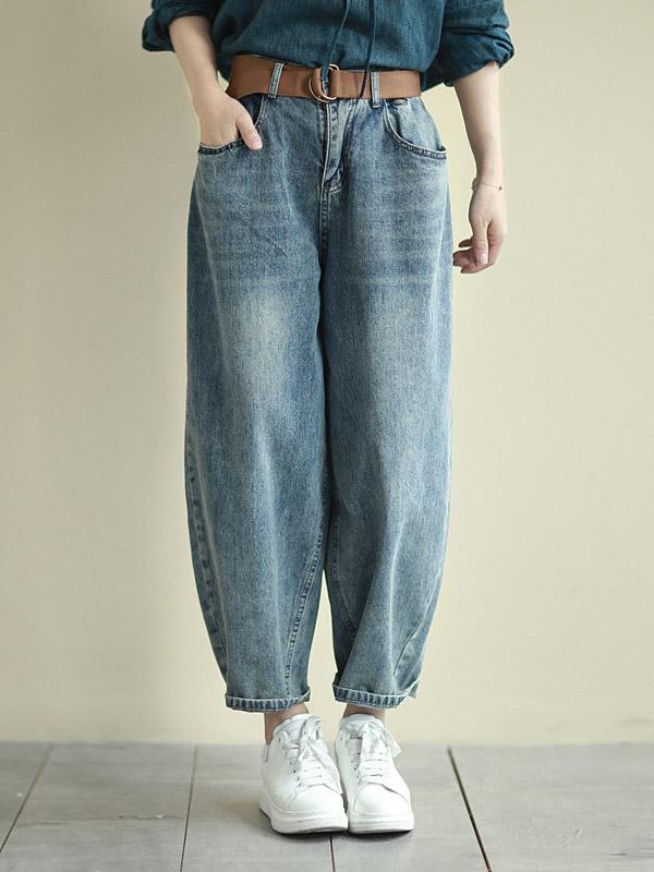 Loose Washable Casual Jean Pants