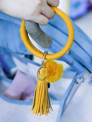 Big Circle Tassel Bracelet Keychain