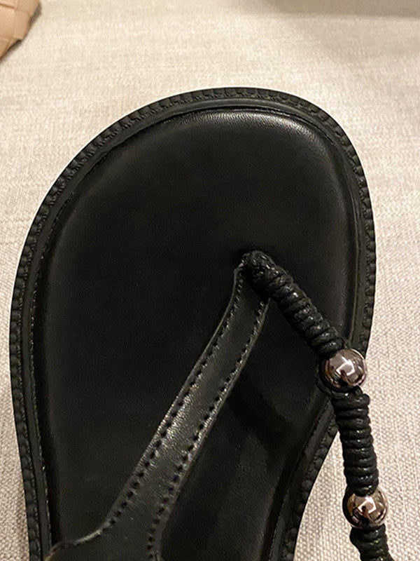 Comfy Flip-Toed Flat Summer Strapped Sandals