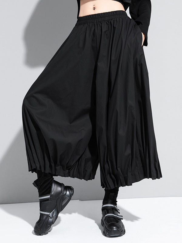 Cool Roomy Ruffled Wide Leg Pants