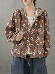 Women Hooded Loose Casual Jacket