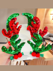 1Pair Christmas Sequined Hair Clip