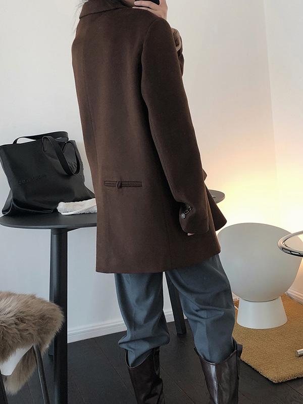 Loose Thickening Woolen Suit Coat