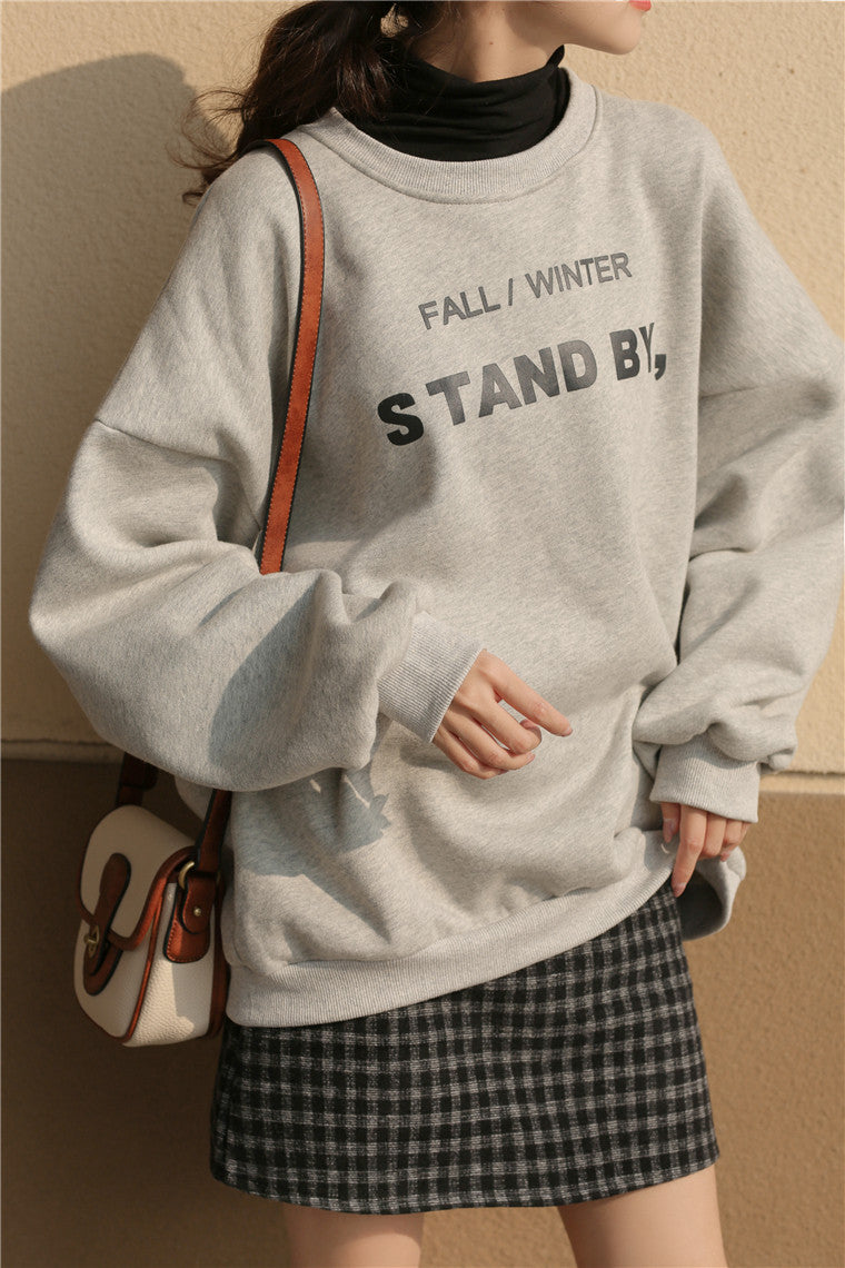 Women Casual Loose Printed Sweatshirt