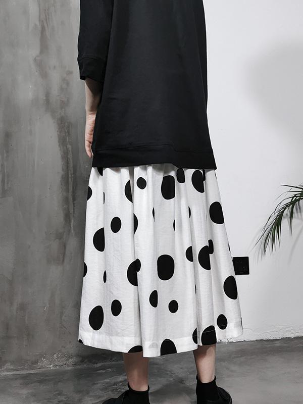 Vintage Original Polka-Dot A-line Skirt