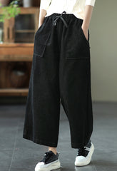 Vintage Corduroy High Waist Loose Wide-Leg Pants
