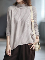 Women Retro Loose All Match Sweater