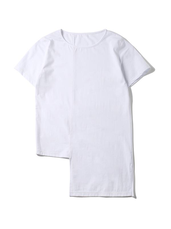 Fashion Minimalist Solid Irregular T-Shirt