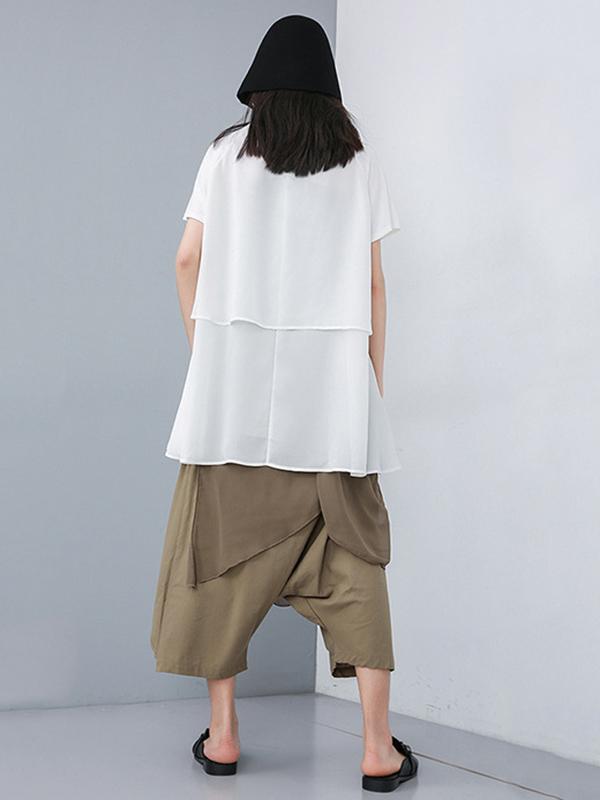 Loose Irregular Chiffon T-shirt