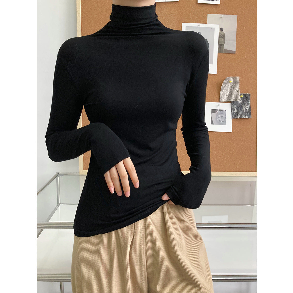 Casual Comfortable Turtleneck T-Shirt