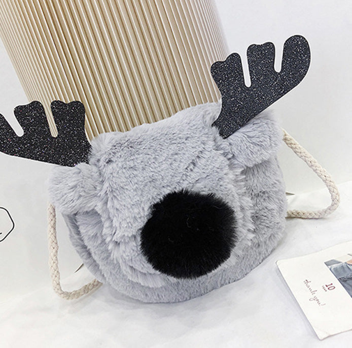 Christmas Little Deer Antlers Crossbody Bag