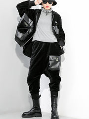 Women Zip Hood Panel Jacket