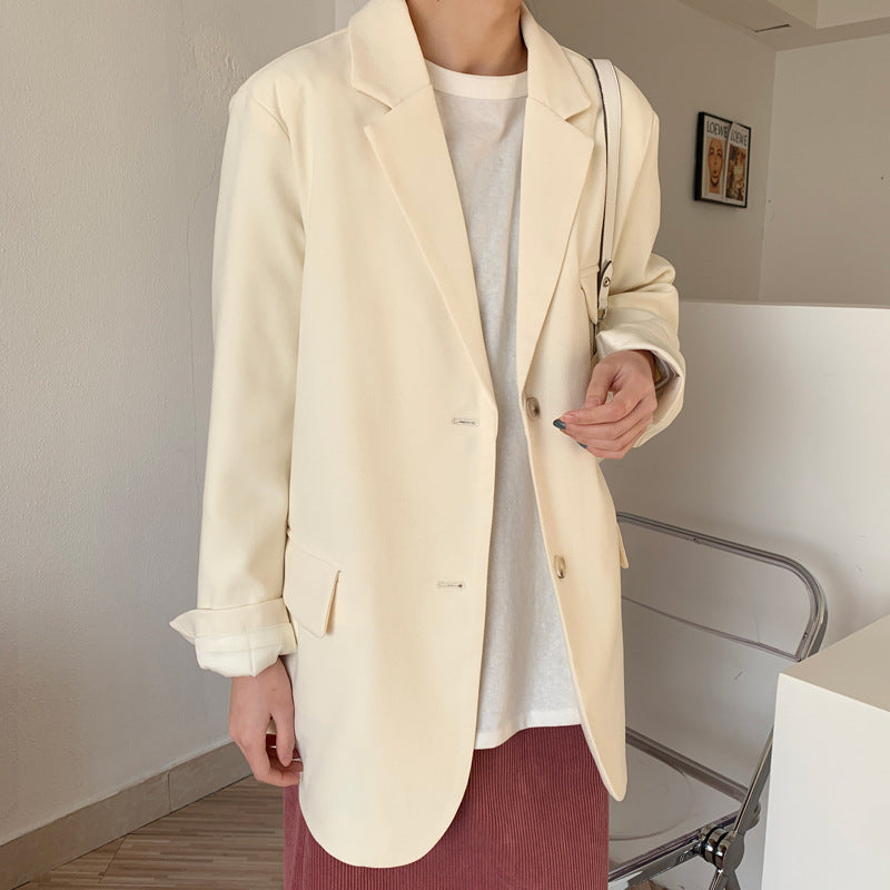 Retro Lapel Solid Color Suit Coats