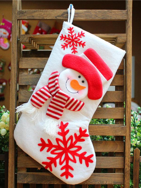 Santa Claus&Snowman Christmas Socks Gift Pouch Decoration