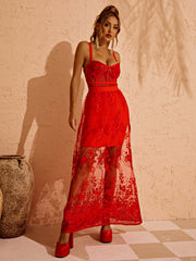 Amirah Maxi Dress In Red