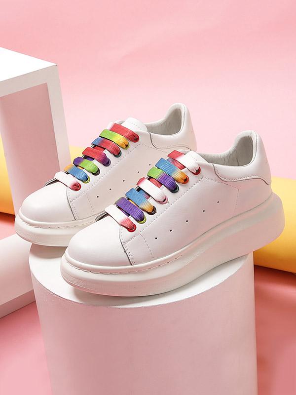 Colorful Lace-Up Casual Shoes