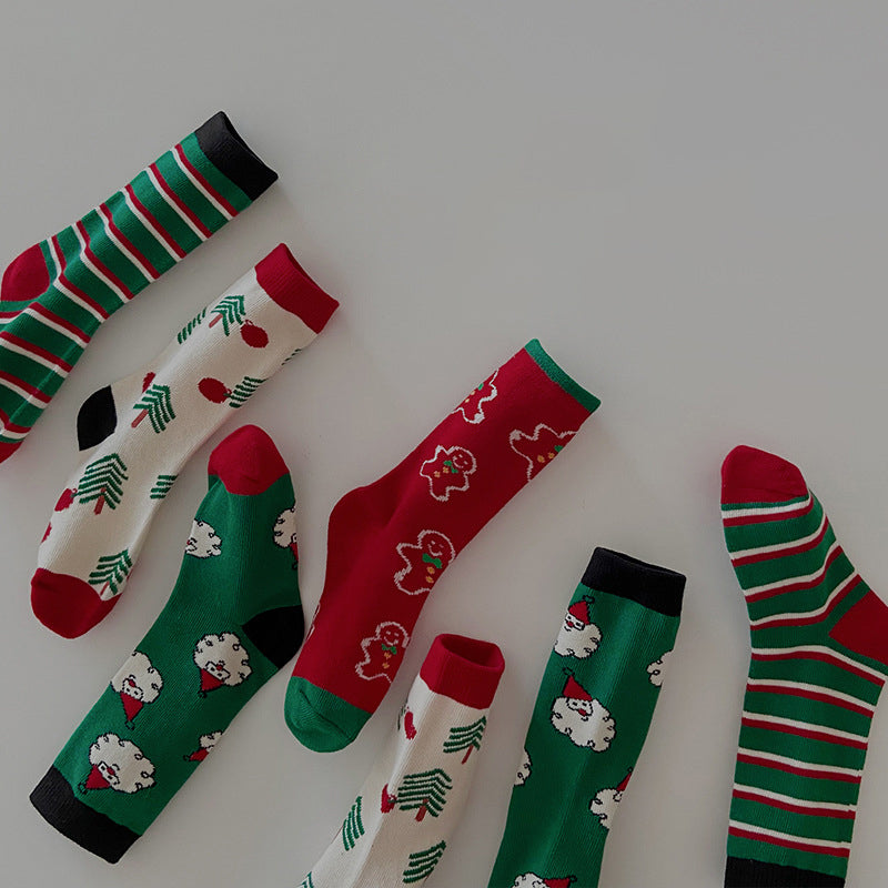 Child Christmas Printed Knitted Socks