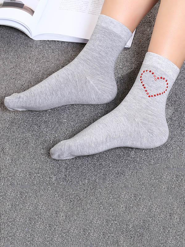Love Decoration Plain Socks