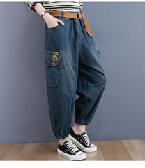 Women Plus Velvet Thick Loose Casual Pants