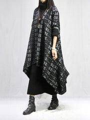 Vintage Printed Cape Outwears