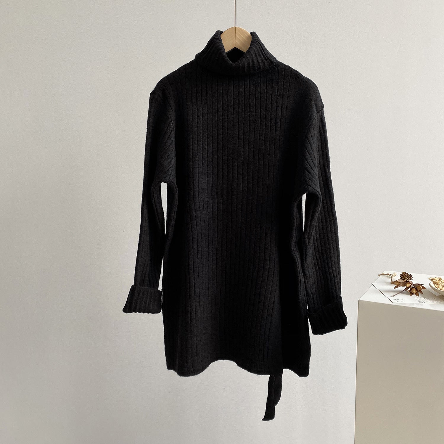 Urban Solid High-Neck Sweater