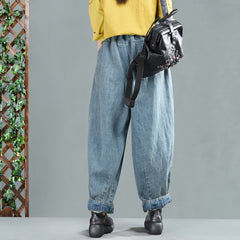 Loose Fitting Lantern Jeans Pants