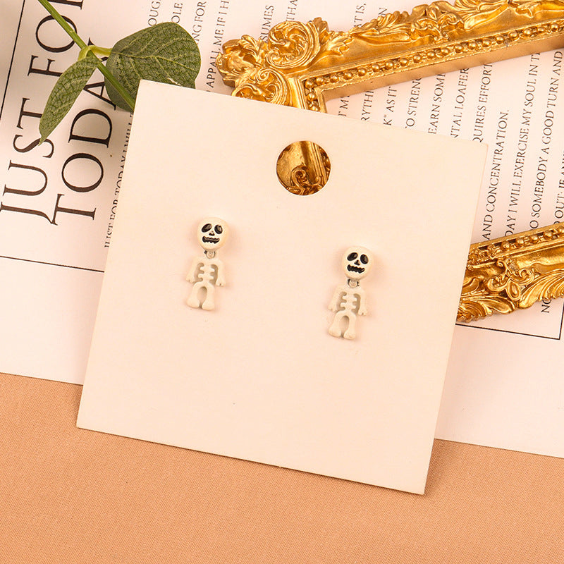 Funny Halloween Skull Earrings