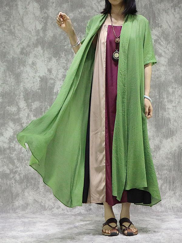 Loose Light Solid Long Cover-Up