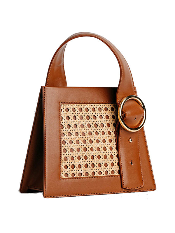 Weaving Hand-Held Diagonal Handbag