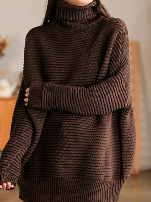 High-Necked And Versatile Sweater