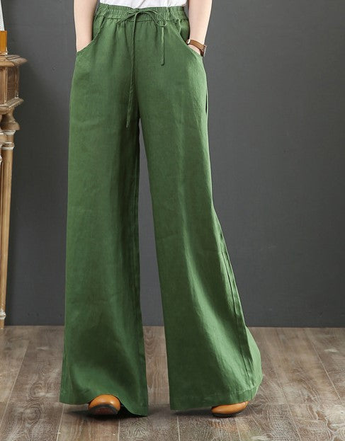 High Waist Mopping Straight Leg Loose Wide Leg Casual Pants