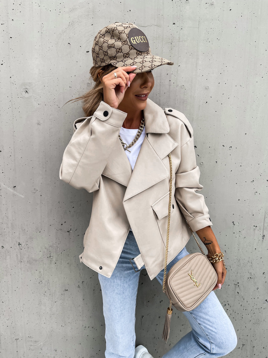 Solid Color Versatile Loose Casual Coat