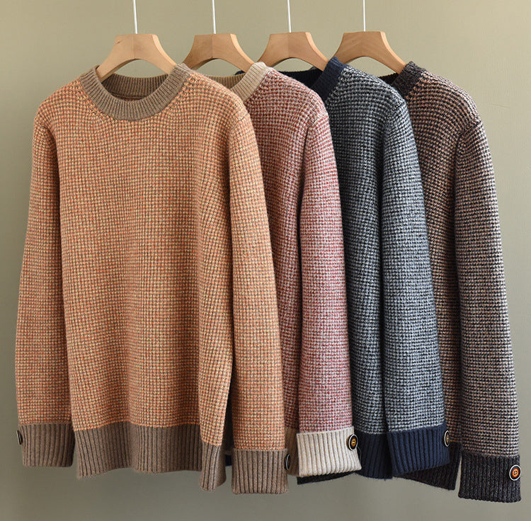 Solid Color Loose Pullover Sweater